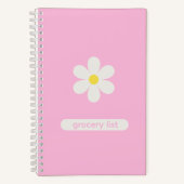Custom Kitchen Organization Daisy Floral Notebook Notitieboek (Voorkant)