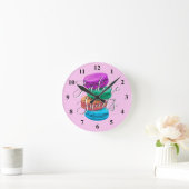 Custom kitchen wall clock with French macaron art Ronde Klok (Huis)