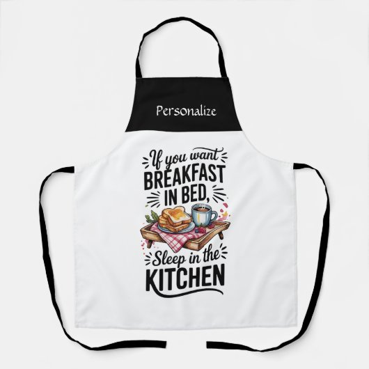 Custom Kitchen Wear Funny Humor Quote Personalize Schort (Voorkant)
