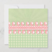 Custom Kitsch Green Gingham Kind Party Blank - Kaart (Achterkant)