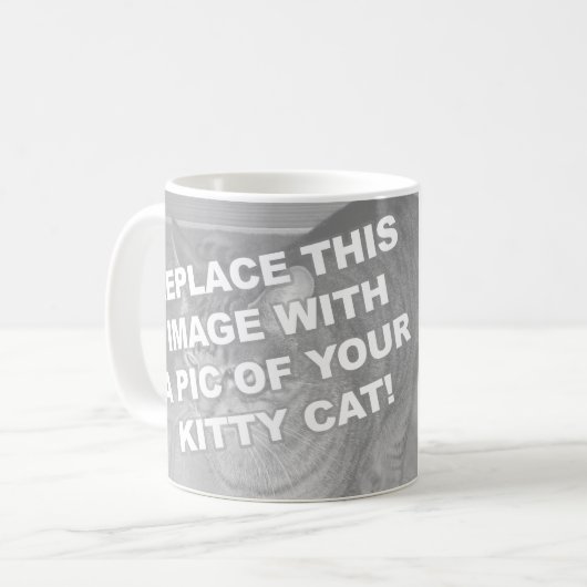 Custom Kitty Cat Koffiemok (Voorkant links)
