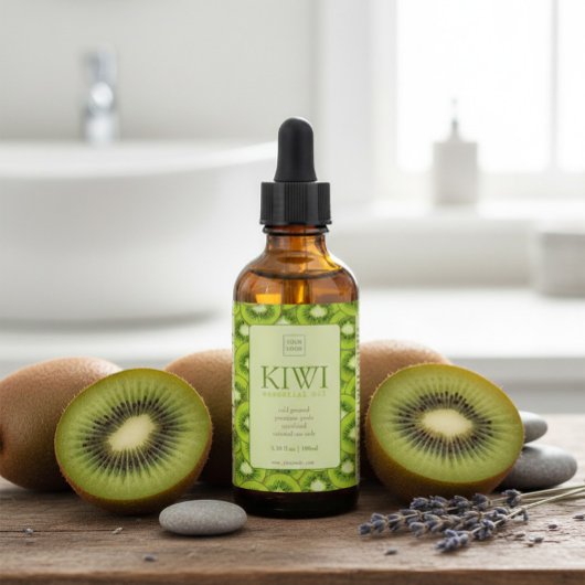 Custom Kiwi Essential Oil Label Wijn Etiket