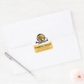 Custom kleur breien naalden garen inkt vlek vierkante sticker (Envelop)