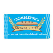 Custom Kleur Frans Brood Brood Bakkerij stickers (Voorkant)