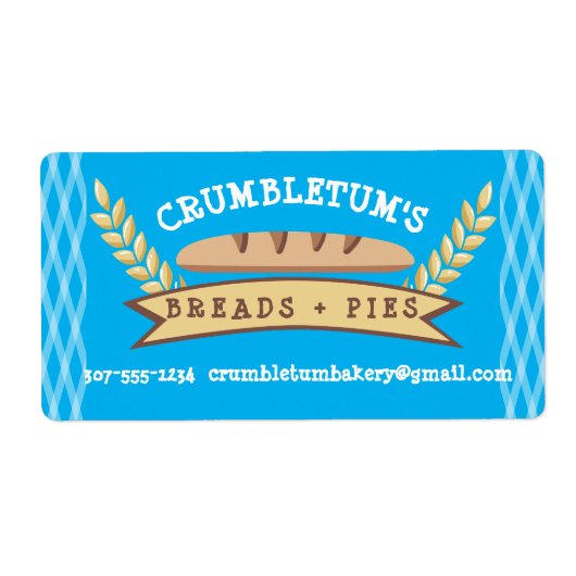 Custom Kleur Frans Brood Brood Bakkerij stickers (Voorkant)