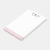CUSTOM KLEUR Nerdy Black Bril Persoonlijk Post-it® Notes (Schuin)