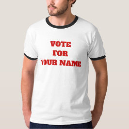 Custom kleur stem voor Jouw naam Grappig Politiek T-shirt