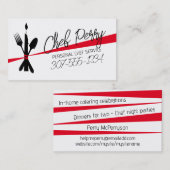 Custom kleur vork lepel kaars boog dineren visitekaartje (Voorkant / Achterkant)