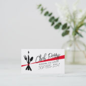 Custom kleur vork lepel kaars boog dineren visitekaartje (Staand voorkant)