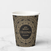 CUSTOM KLEUREN elegante Griekse of Romeinse verjaa Papieren Bekers (Achterkant)