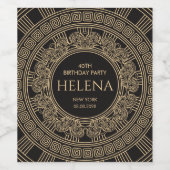 CUSTOM KLEUREN elegante Griekse of Romeinse verjaa Wijn Etiket (Enkel label)