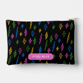 Custom Kleurrijke 80's Retro Neon Lightning School Etui (Achterkant)