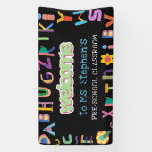 Custom Kleurrijke Brief Welkom Leraar's Classroom Spandoek (Verticaal)