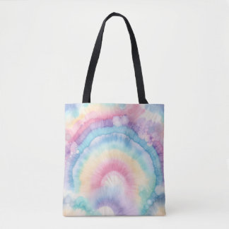Custom Kleurrijke Groovy Tie Dye Pattern Tote Bag