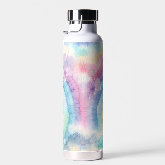 Custom Kleurrijke Groovy Tie Dye Pattern Waterfles (Rechts)