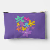 Custom Kleurrijke Moderne Bloemen  Vrouwelijk Etui (Achterkant)