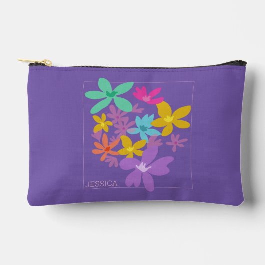 Custom Kleurrijke Moderne Bloemen  Vrouwelijk Etui (Voorkant)