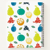 Custom Kleurrijke Vruchten Monogram Verjaardag Notitieboek (Achterkant)