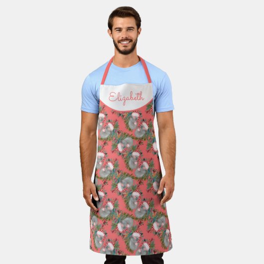 Custom Koala Christmas Pink Schort (Gedragen)