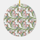 Custom Koala Christmas White Keramisch Ornament (Achterkant)