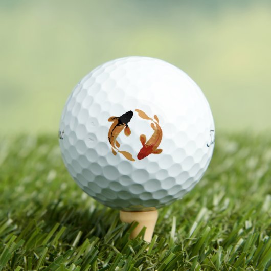 Custom Koi Fish Zen Harmony Golf Balls Golfballen (Insitu Shirt)
