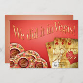 ::CUSTOM:: Koraal Goud Las Vegas Deluxe Trouwen Kaart (Voorkant / Achterkant)
