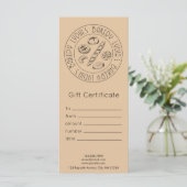 Custom Kraft Bakery Gift Certificate (Staand voorkant)