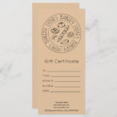 Custom Kraft Bakery Gift Certificate (Voorkant / Achterkant)