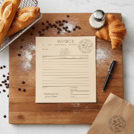 Custom Kraft Bakery Invoice Notitieblok