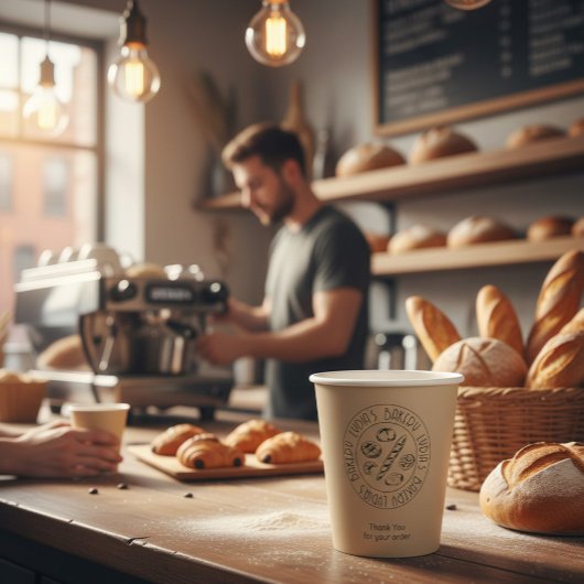 Custom Kraft Bakery Paper Cups with Logo  Papieren Bekers