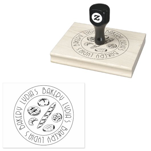 Custom Kraft Business Card with Hand-Drawn Logo Rubberstempel (Gestempeld)