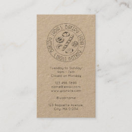 Custom Kraft Business Card with Hand-Drawn Logo Visitekaartje