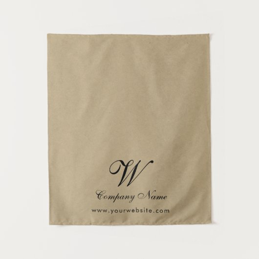 Custom Kraft Business Table Runner Banner Script Wandkleed (Voorkant)