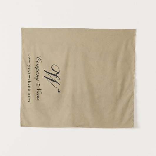 Custom Kraft Business Table Runner Banner Script Wandkleed (Voorkant (horizontaal))