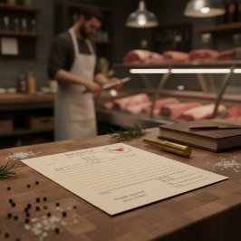 Custom Kraft Butcher Shop Invoice Notitieblok