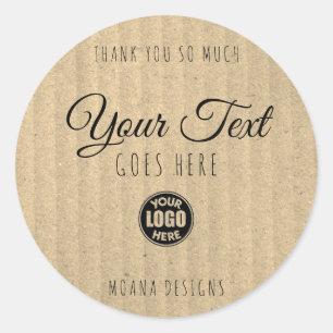 Custom Kraft Label  Eenvoudig Trendy