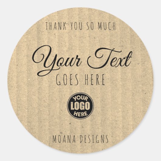 Custom Kraft Label  Eenvoudig Trendy (Voorkant)