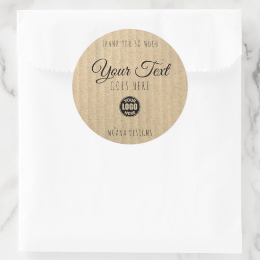 Custom Kraft Label  Eenvoudig Trendy (Tas)