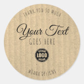 Custom Kraft Label  Eenvoudig Trendy (Voorkant)