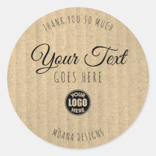 Custom Kraft Label Eenvoudig Trendy