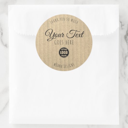 Custom Kraft Label  Eenvoudig Trendy (Tas)