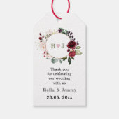 Custom Kraft Paper, Personalized Wedding, Dank u Cadeaulabel (Voorkant)