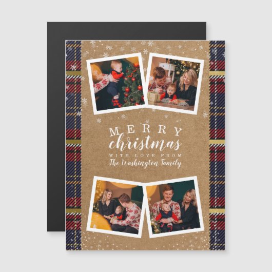 Custom Kraft & Plaid Kerstvakantie 4 Foto (Voorkant / Achterkant)