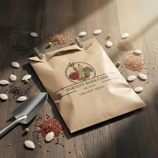 Custom Kraft Seed Envelopes - Personalizable Farm  Bedankzakje