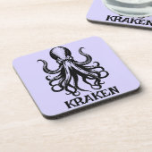 Custom Kraken Octopus Squid Name Personalized Bier Onderzetter (Linkerzijde)