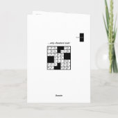 CUSTOM Kruiswoordpuzzel Verjaardag Kaart (7x7 rast (Achterkant)