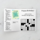 CUSTOM Kruiswoordpuzzel Verjaardag Kaart (9x9 rast (Binnen)