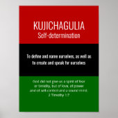 Custom KUJICHAGULIA Self Determination Kwanzaa Poster (Voorkant)