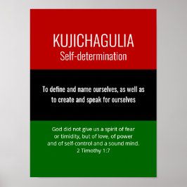 Custom KUJICHAGULIA Self Determination Kwanzaa Poster