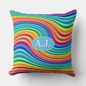 Custom kussens Rainbow Pride ontwerp. (Voorkant)